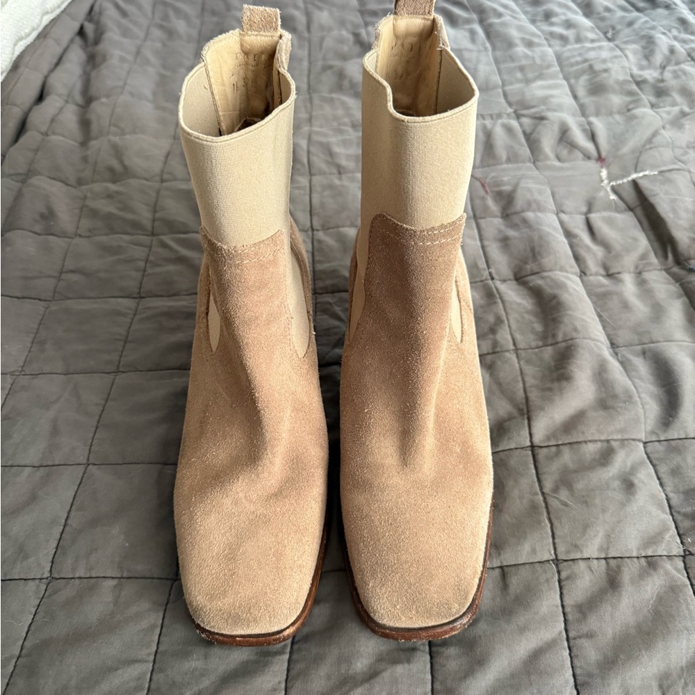 Patina by Portland Leather Goods Tan Suede Ankle Booties